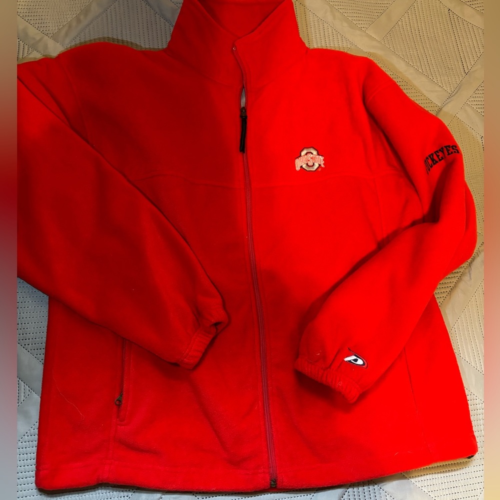 Vintage ProPlayer Ohio State Buckeyes Red Mens Fleece Jacket Size Large